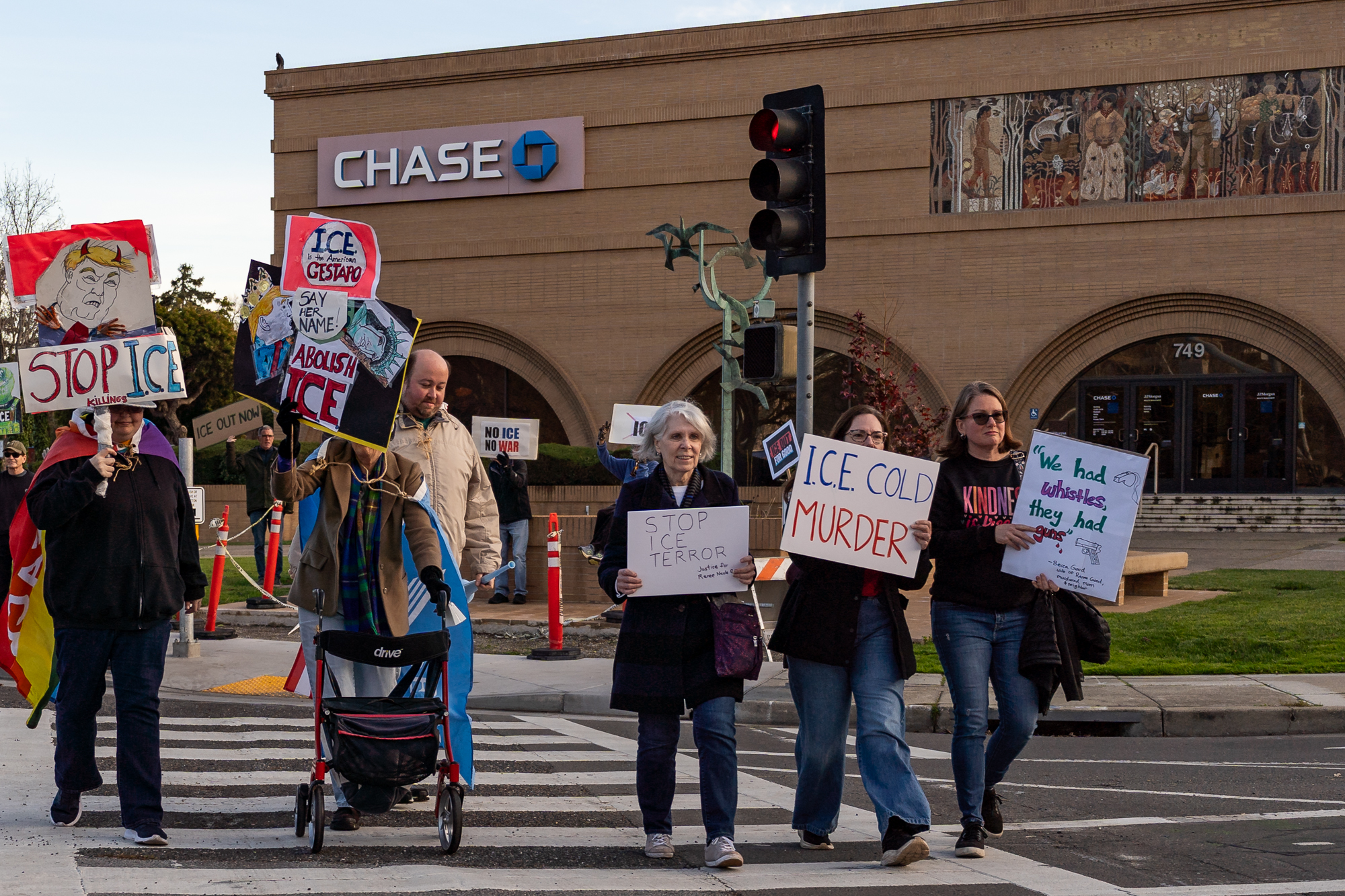 ‘It could be any of us’: Hundreds join anti-ICE protest in Mountain View